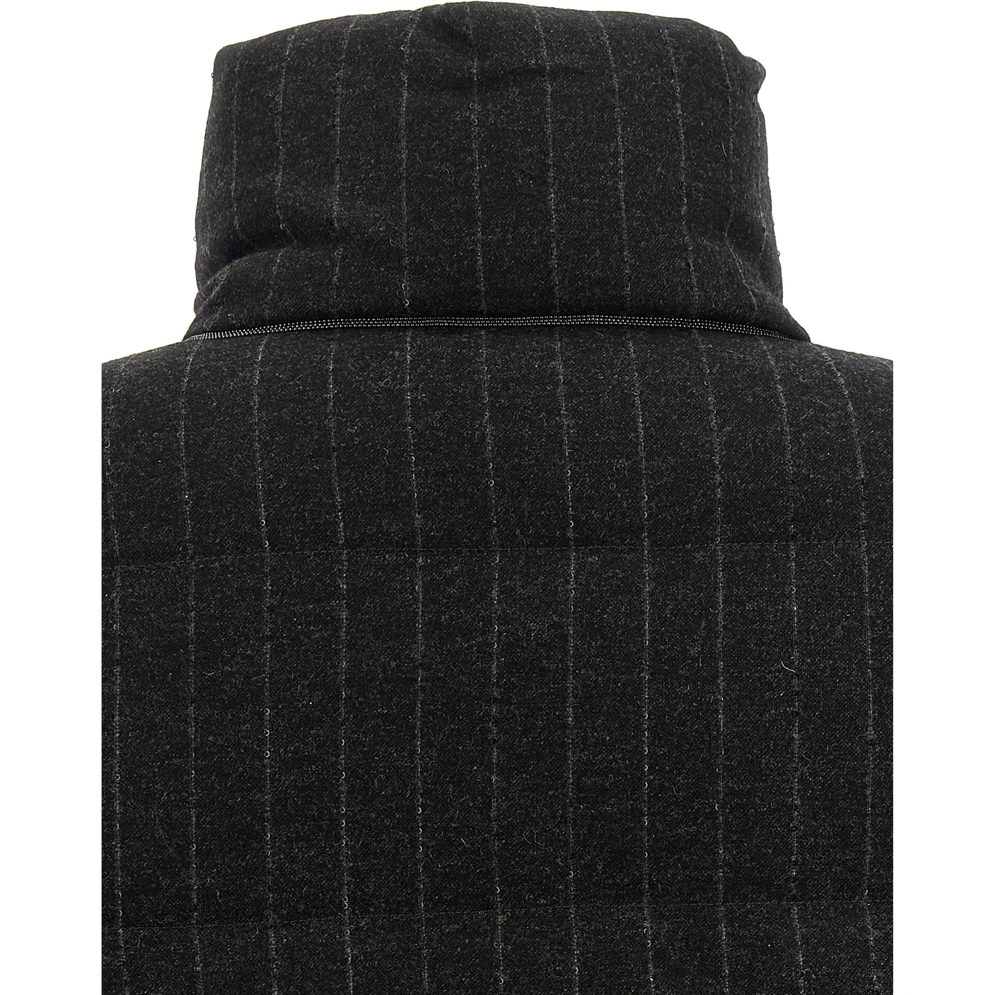 Gray Virgin Wool Full-Length Jacket