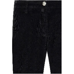 Black Cotton Chino Pants