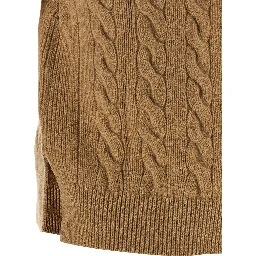 Beige Wool Sleeveless Jacket