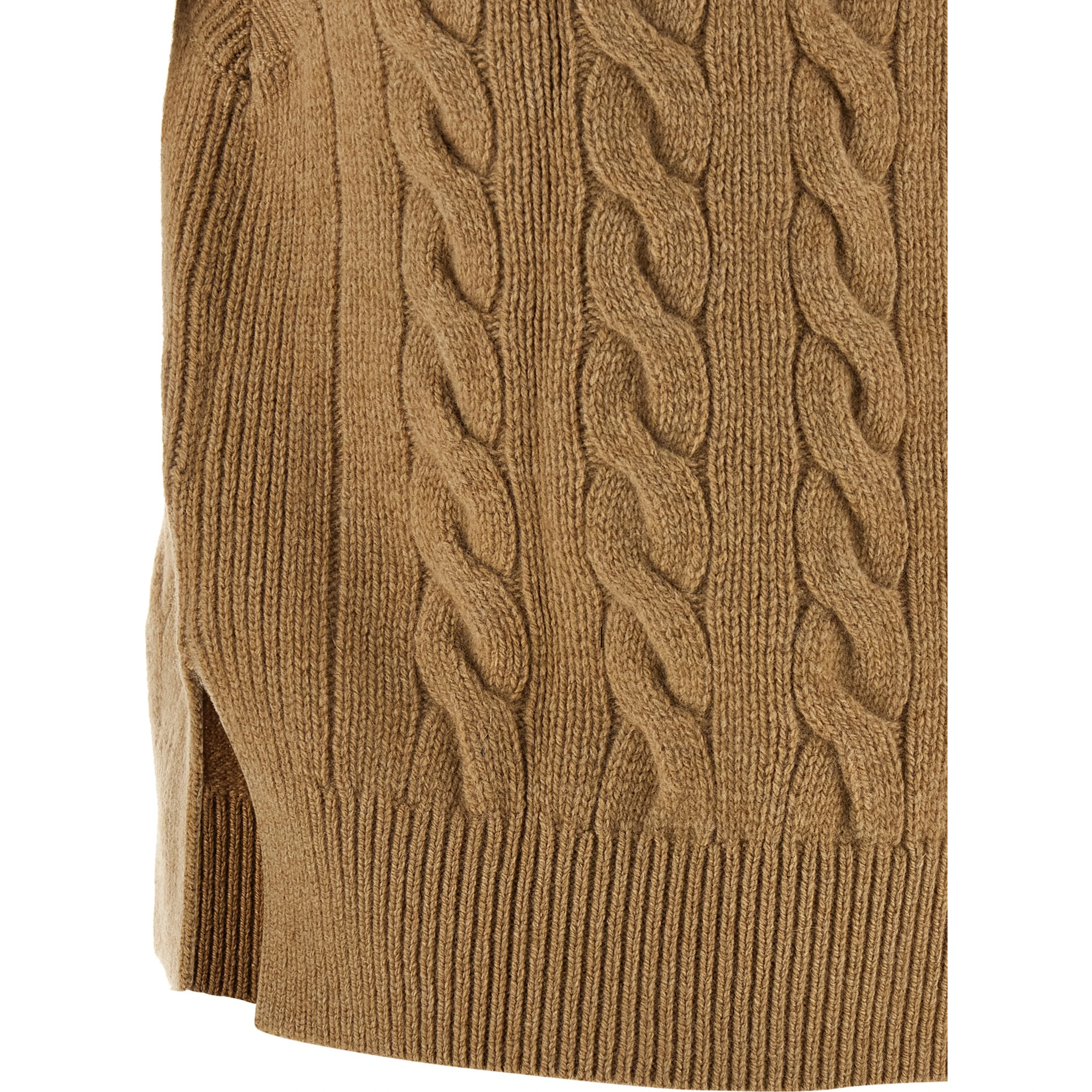 Beige Wool Sleeveless Jacket