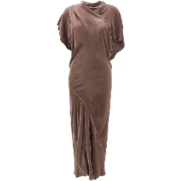 Beige Viscose Casual Dress