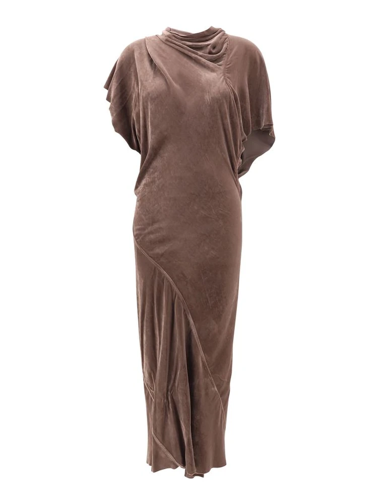 Beige Viscose Casual Dress
