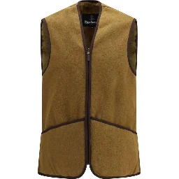 Brown Marabou Sleeveless Jacket