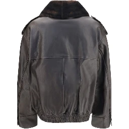 Brown Calf Leather Bos Taurus Bomber