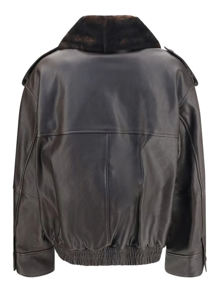 Brown Calf Leather Bos Taurus Bomber alternative