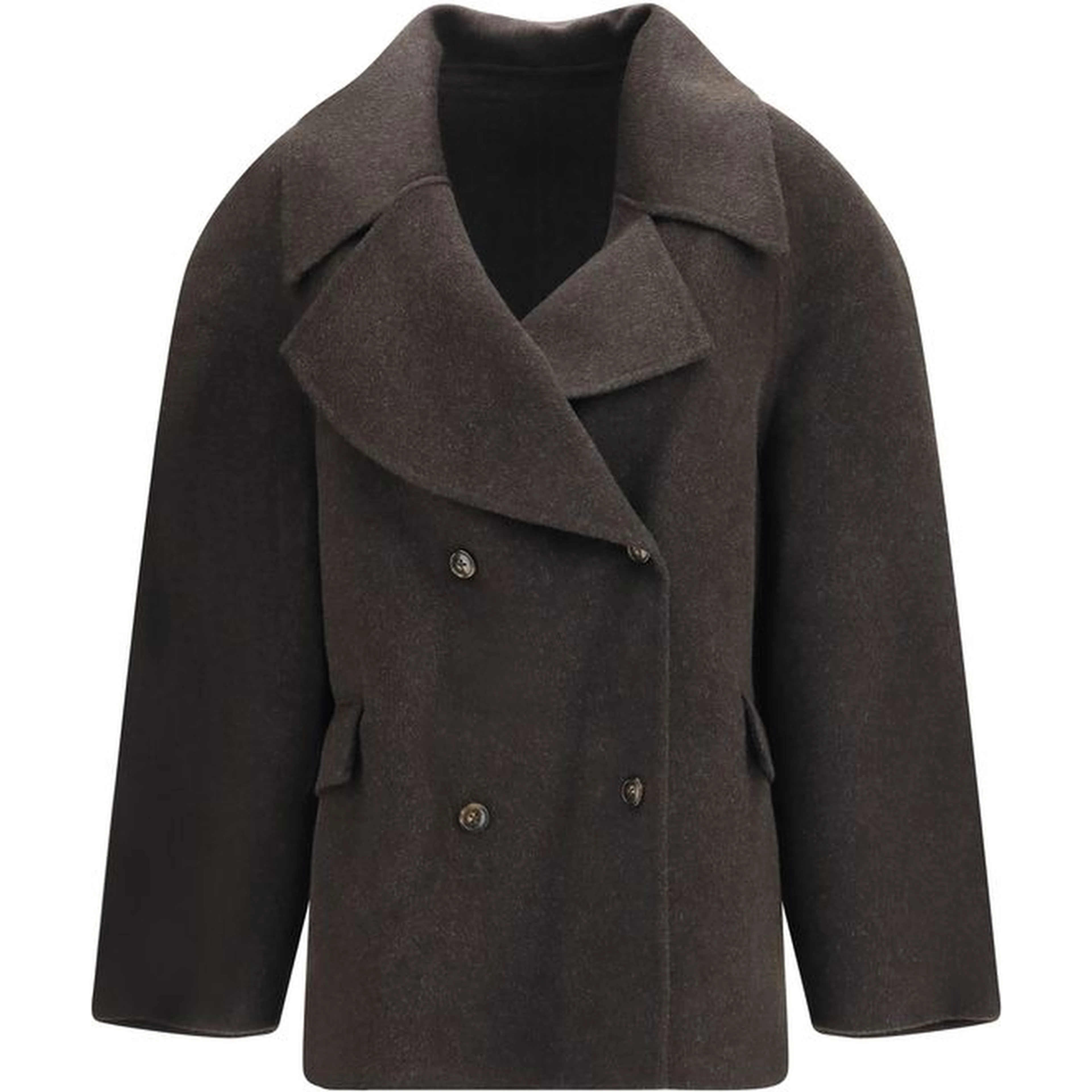 Brown Wool Oves Aries Full-Length Jacket