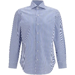Blue Cotton Pattern Shirt