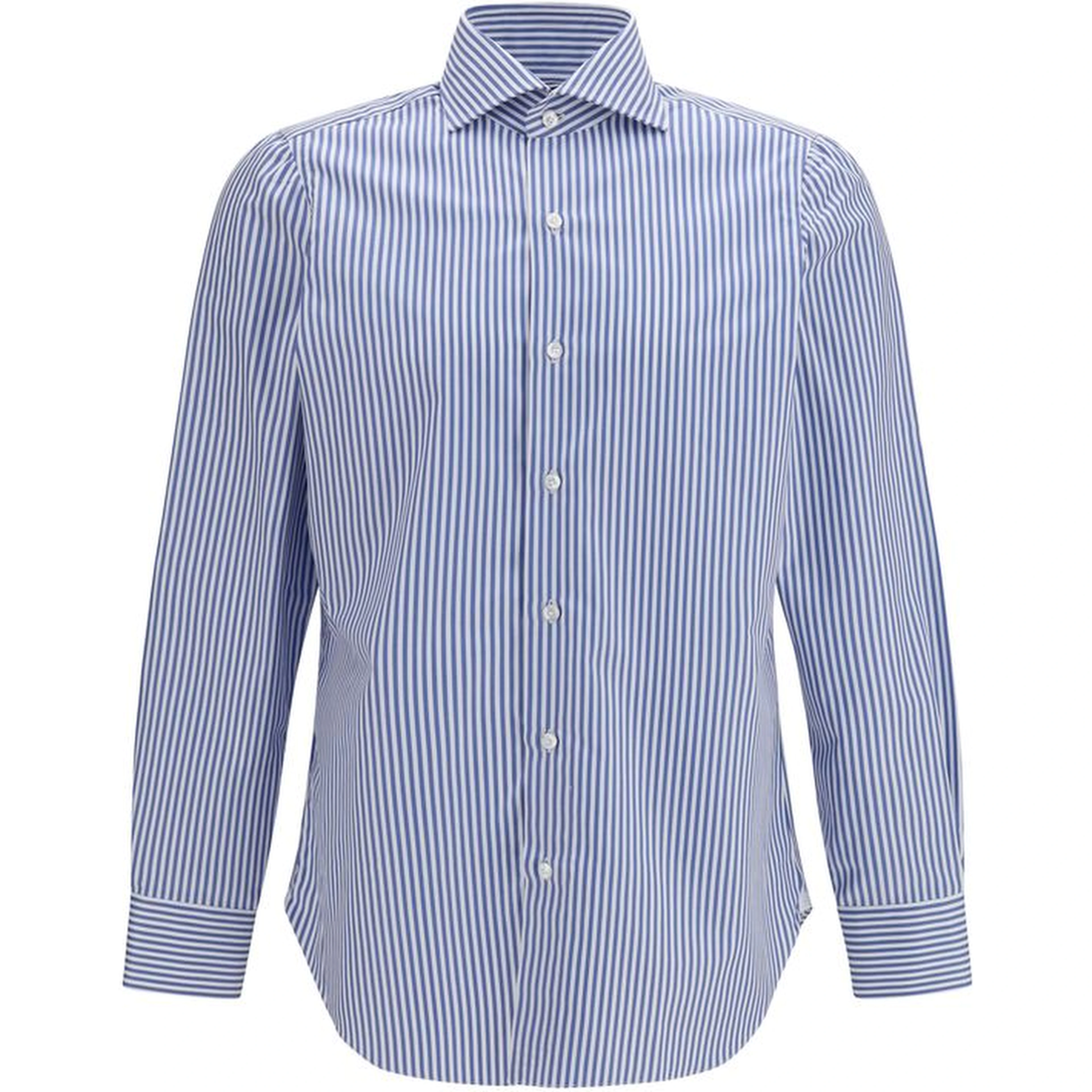 Blue Cotton Pattern Shirt