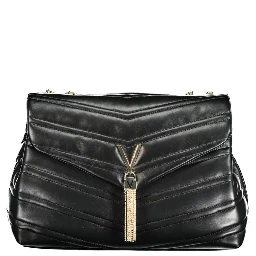 Nero Polyurethane Women's Bag with Chain Shoulder Strap