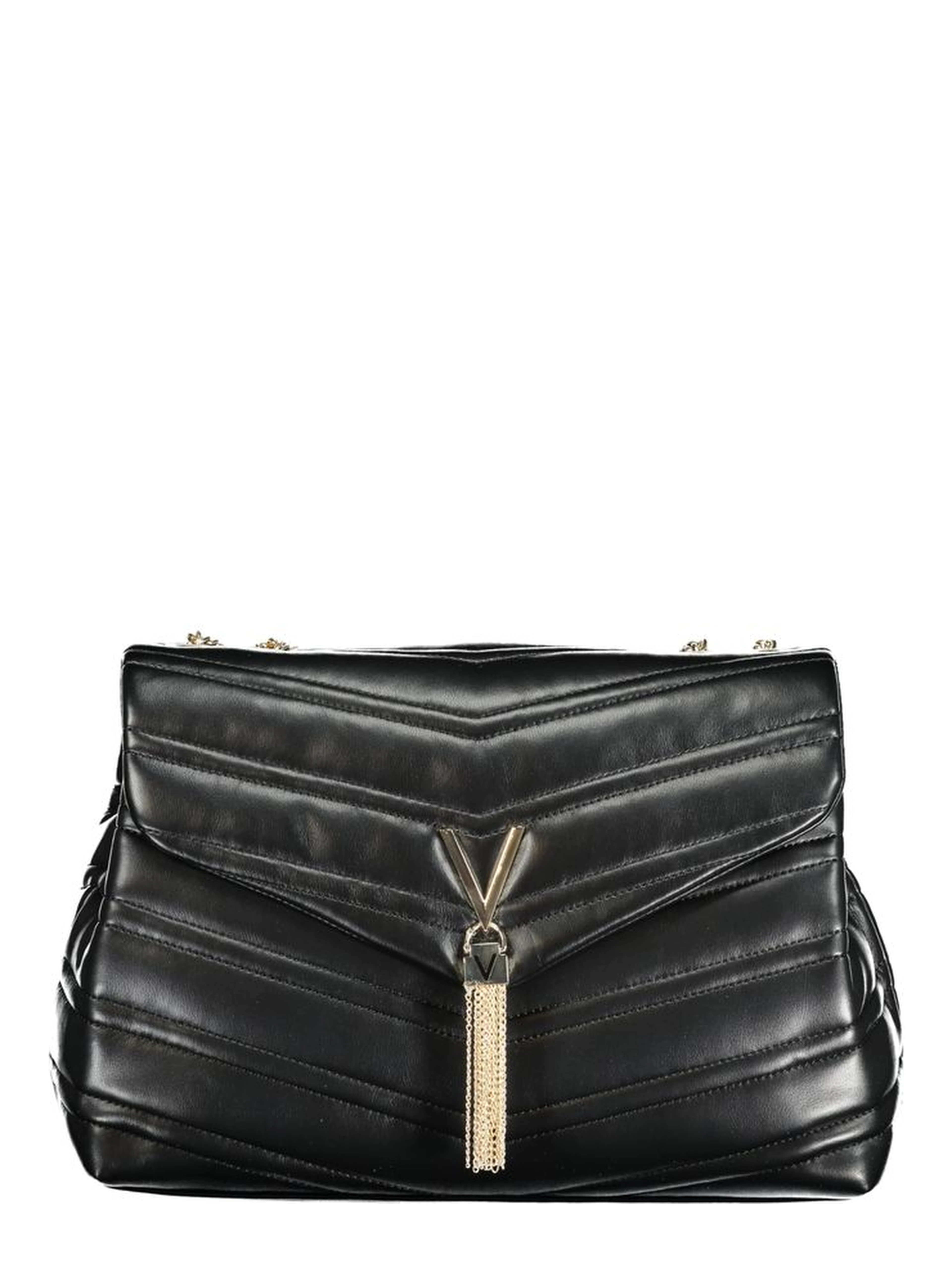 Nero Polyurethane Women's Bag with Chain Shoulder Strap