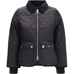 Black Polyamide Full-Length Jacket