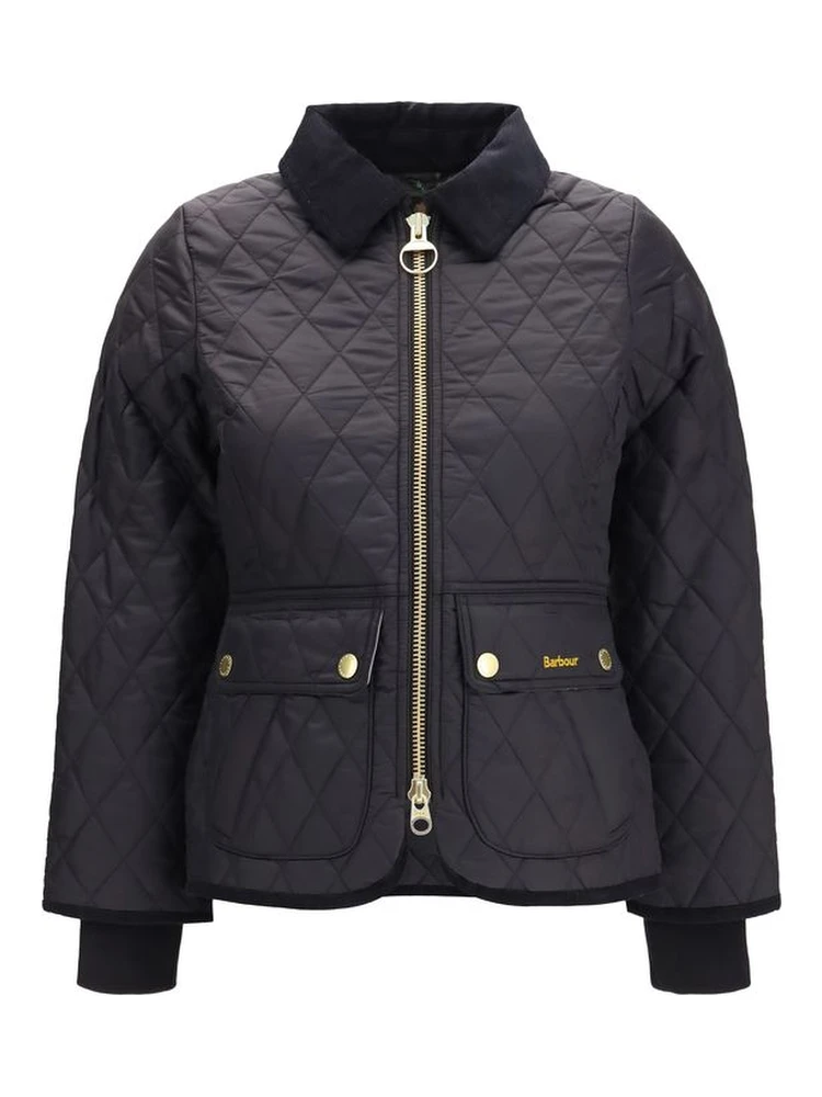 Black Polyamide Full-Length Jacket