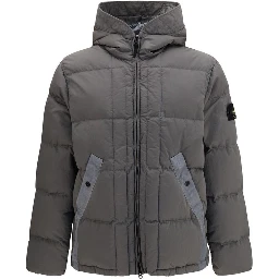 Bicolor Polyamide Full-Length Jacket