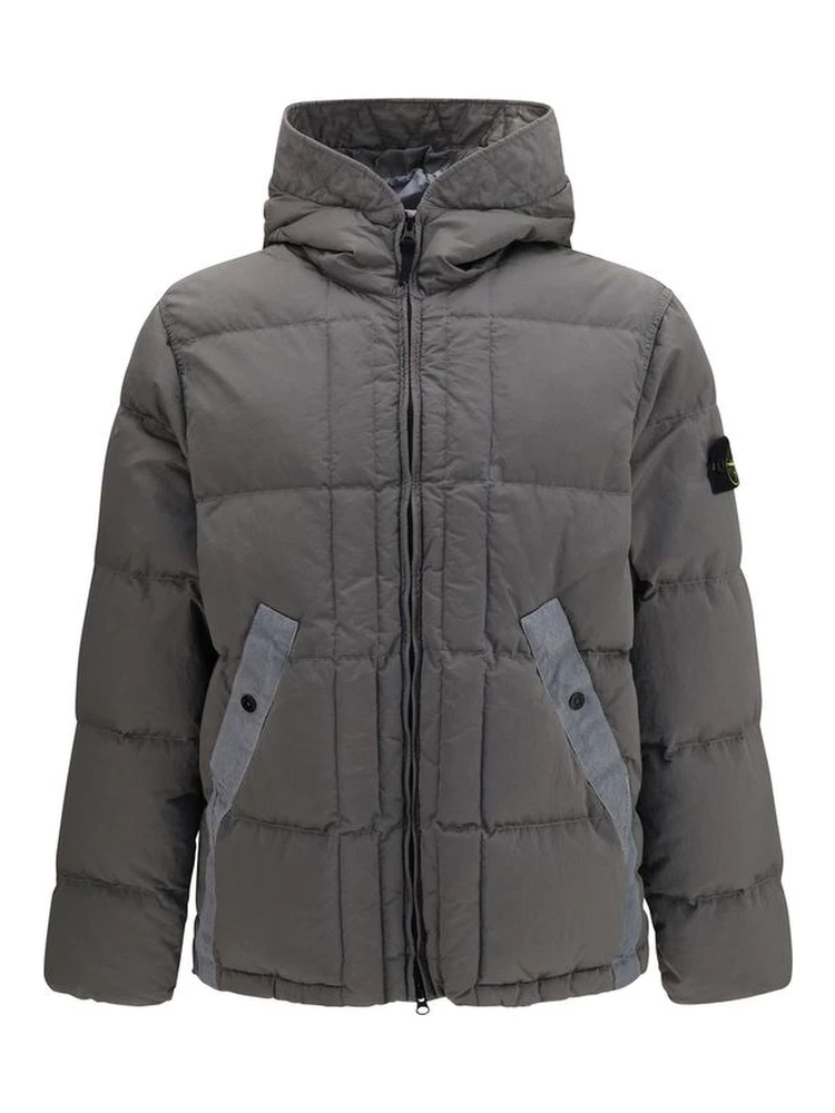 Bicolor Polyamide Full-Length Jacket