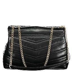 Nero Polyurethane Women's Bag with Chain Shoulder Strap