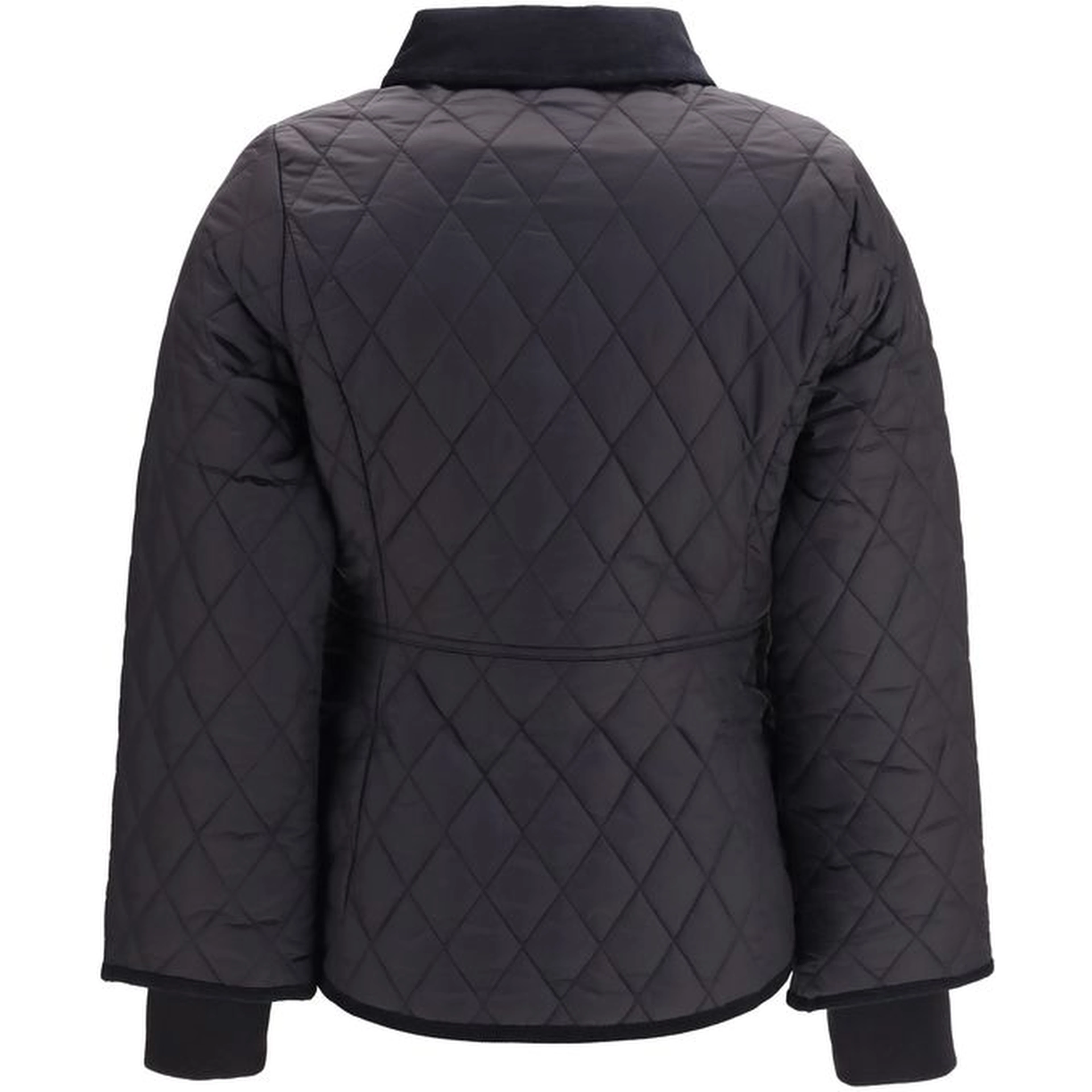 Black Polyamide Full-Length Jacket