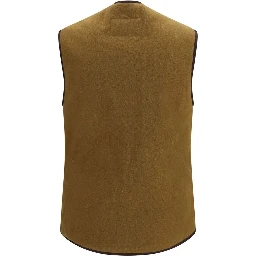 Brown Marabou Sleeveless Jacket