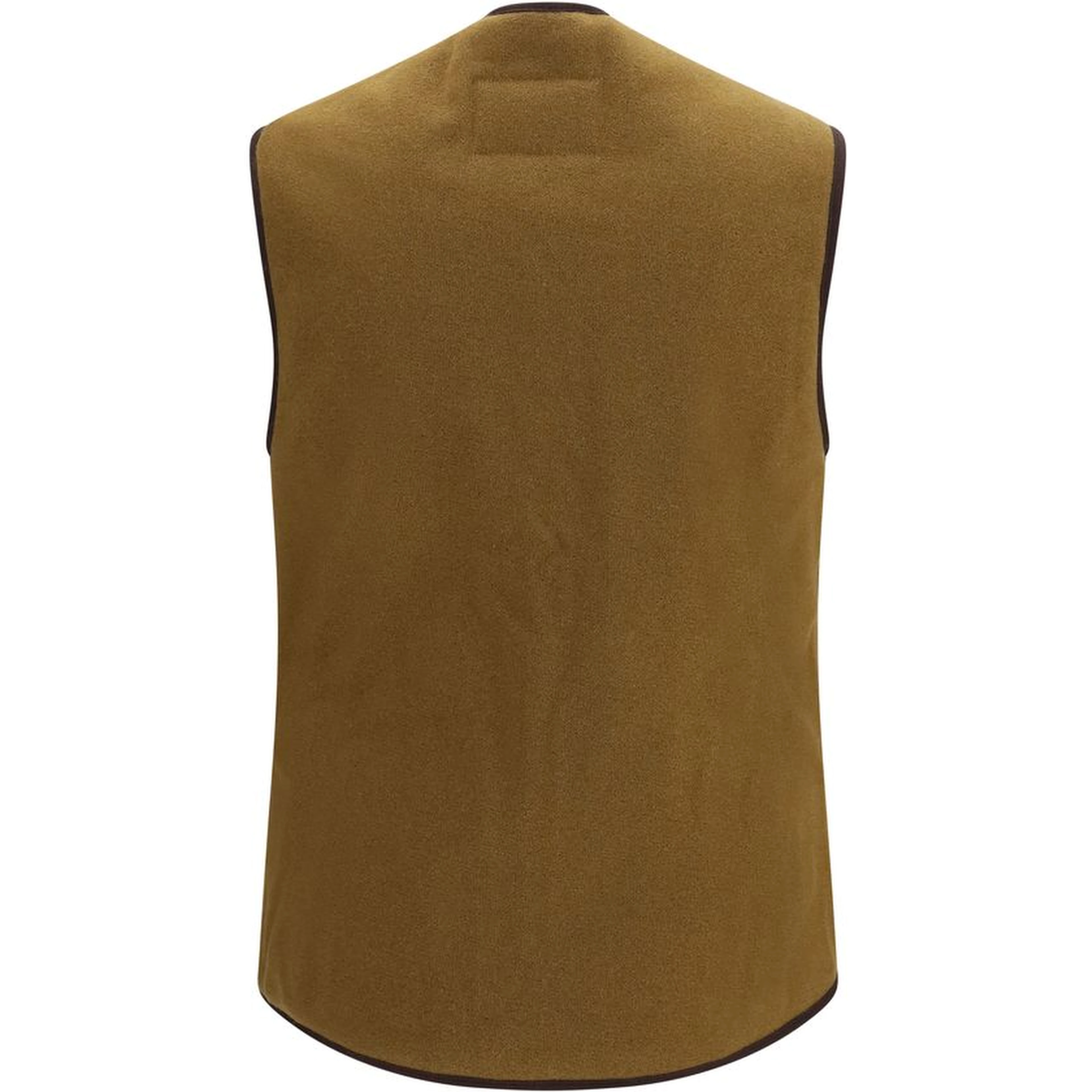Brown Marabou Sleeveless Jacket