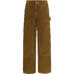 Brown Cotton Cargo Pants