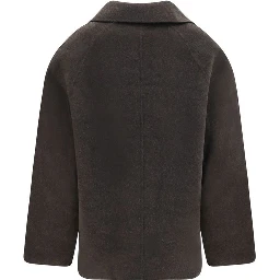 Brown Wool Oves Aries Full-Length Jacket