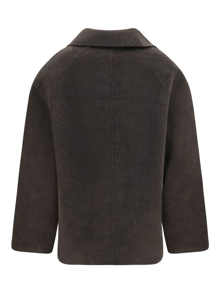 Brown Wool Oves Aries Full-Length Jacket alternative