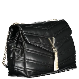 Nero Polyurethane Women's Bag with Chain Shoulder Strap