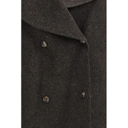 Brown Wool Oves Aries Full-Length Jacket