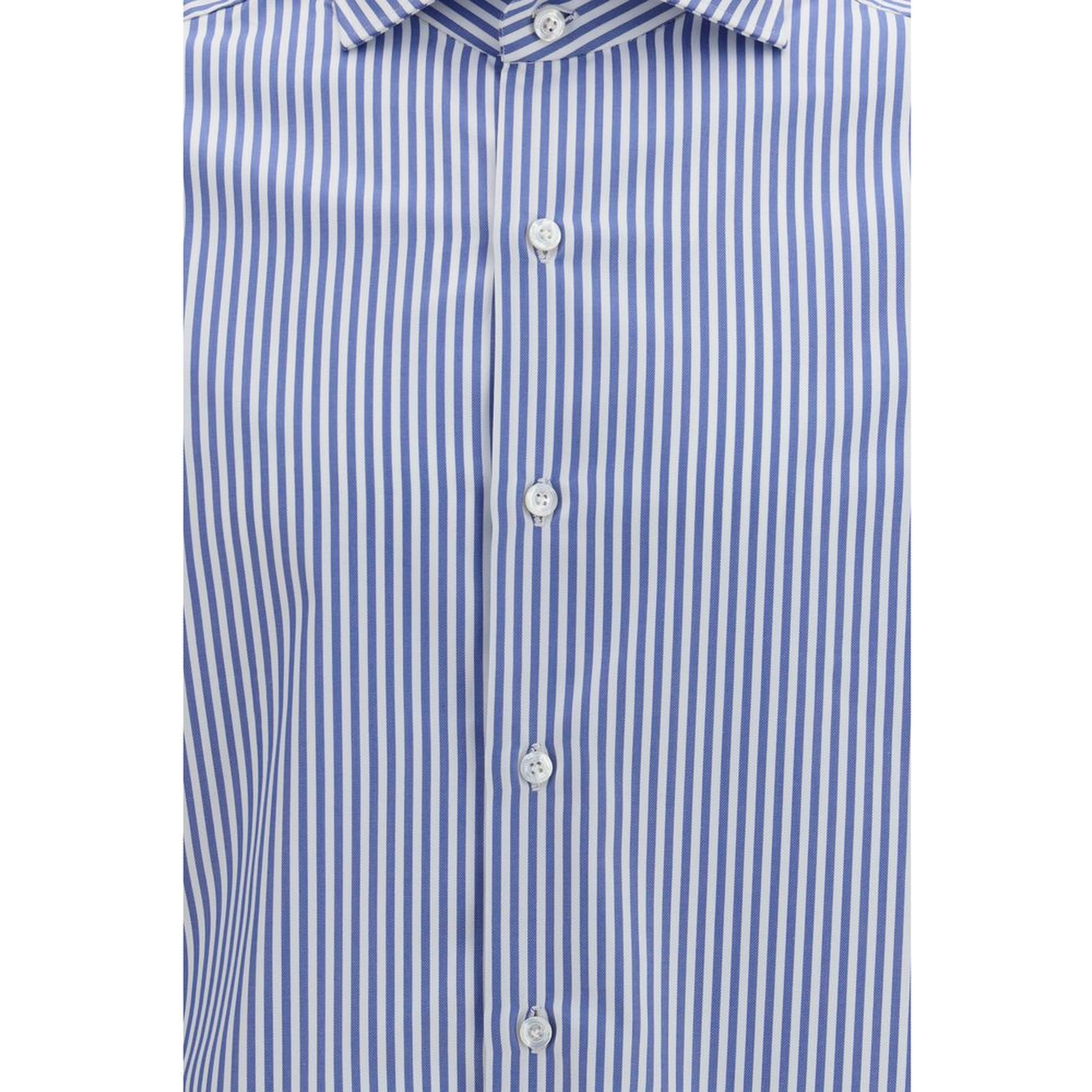 Blue Cotton Pattern Shirt