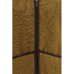 Brown Marabou Sleeveless Jacket