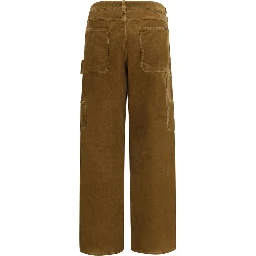 Brown Cotton Cargo Pants