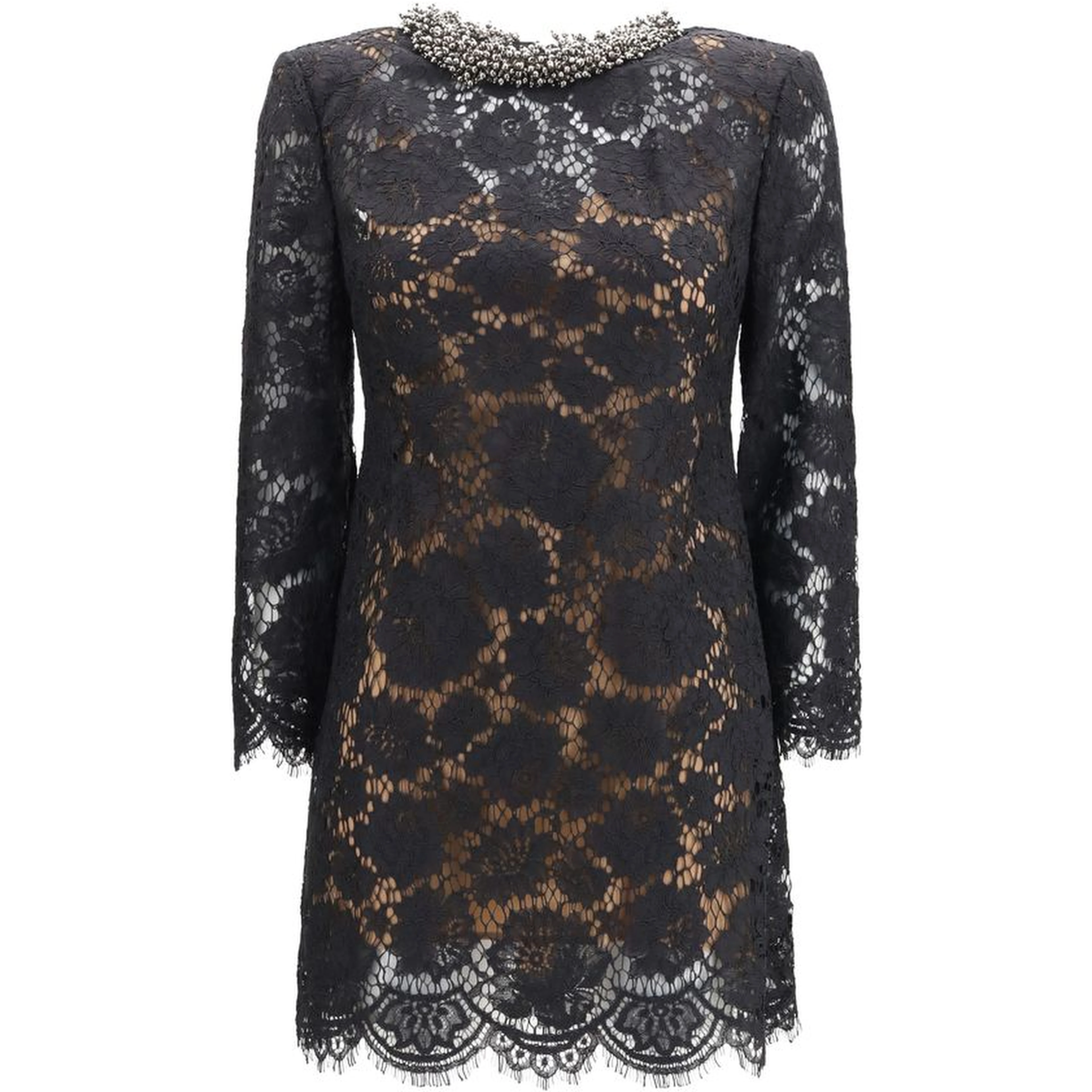 Black Polyamide Casual Dress