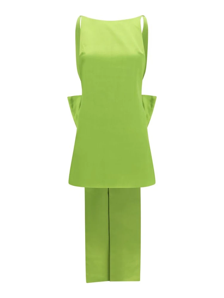 Bicolor Polyester Casual Dress