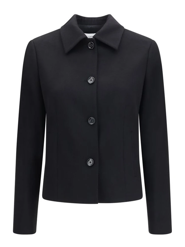 Black Wool Oves Aries Full-Length Jacket