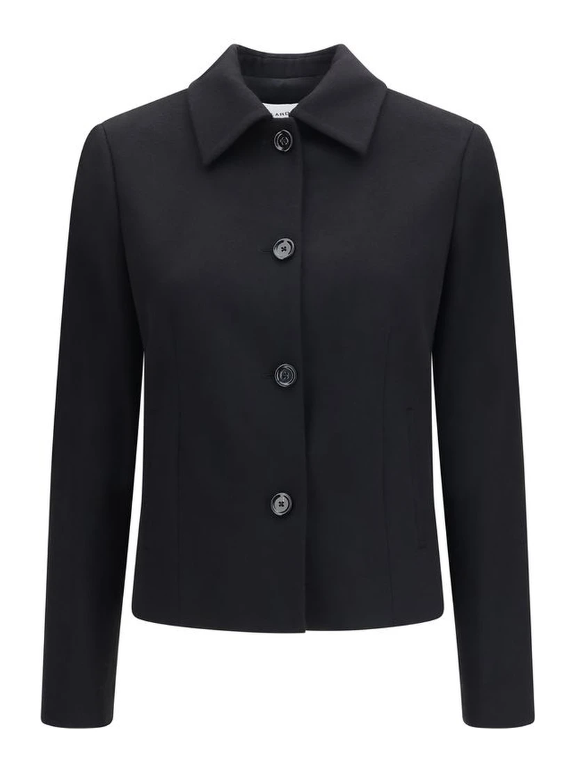 Black Wool Oves Aries Full-Length Jacket
