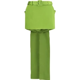 Bicolor Polyester Mini Skirt