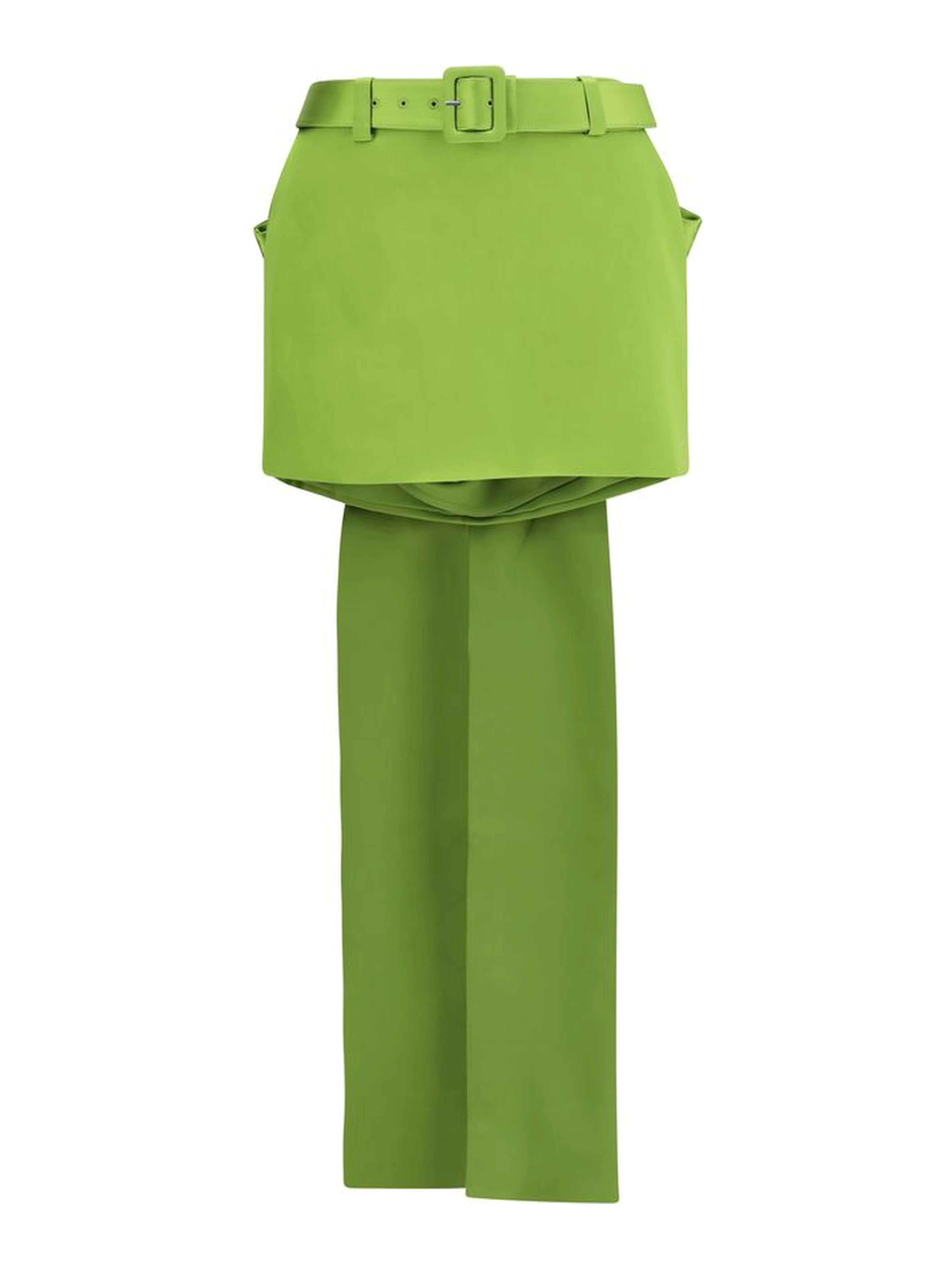 Bicolor Polyester Mini Skirt