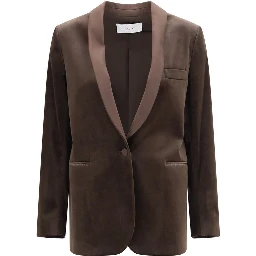 Brown Cotton Blazer