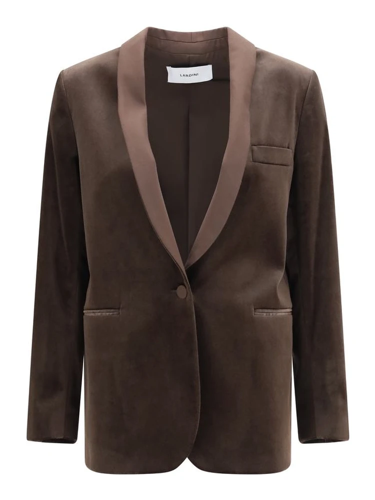 Brown Cotton Blazer