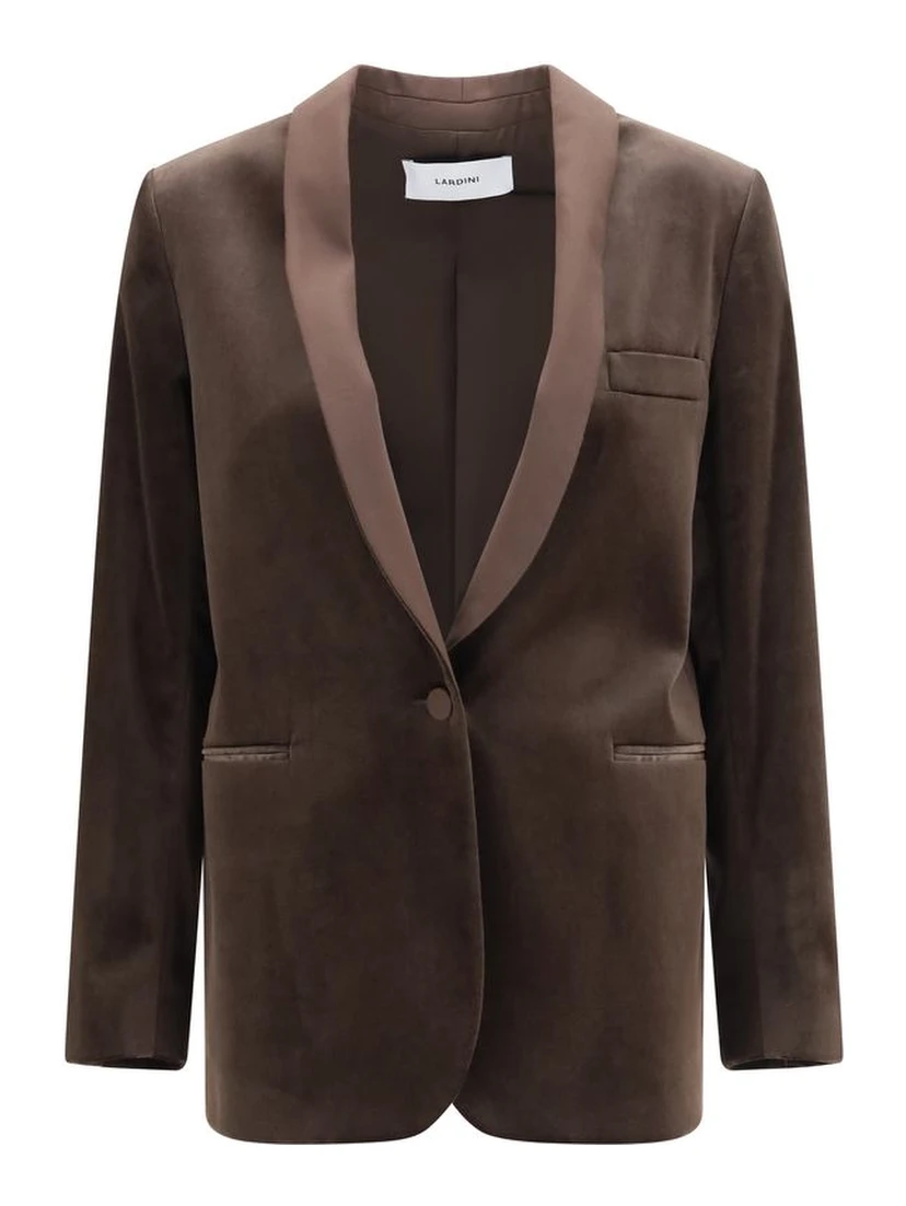 Brown Cotton Blazer
