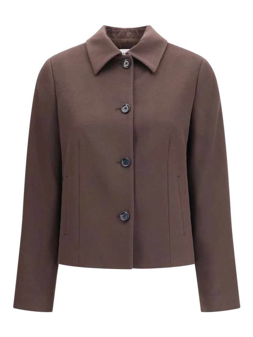 Brown Wool Oves Aries Full-Length Jacket