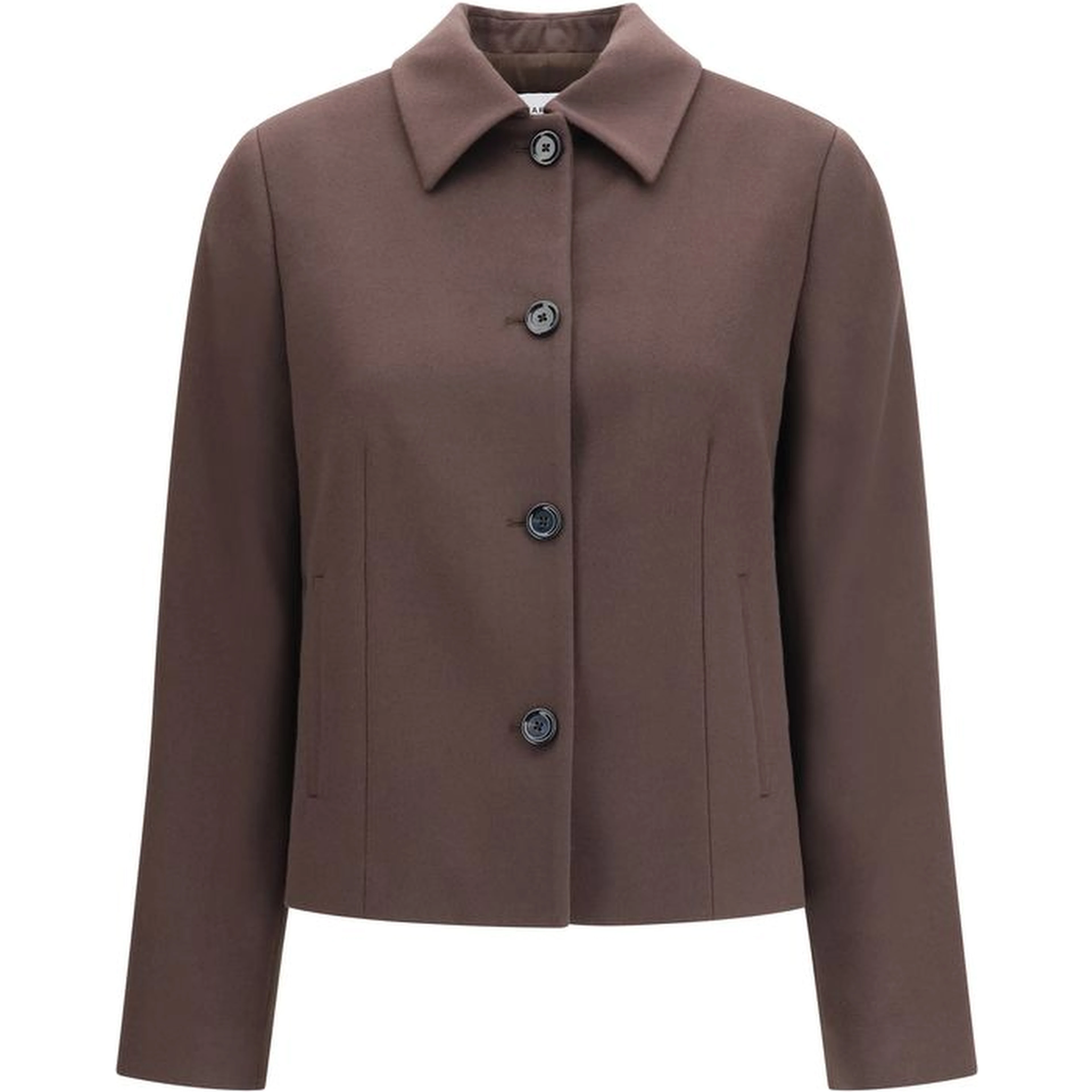 Brown Wool Oves Aries Full-Length Jacket