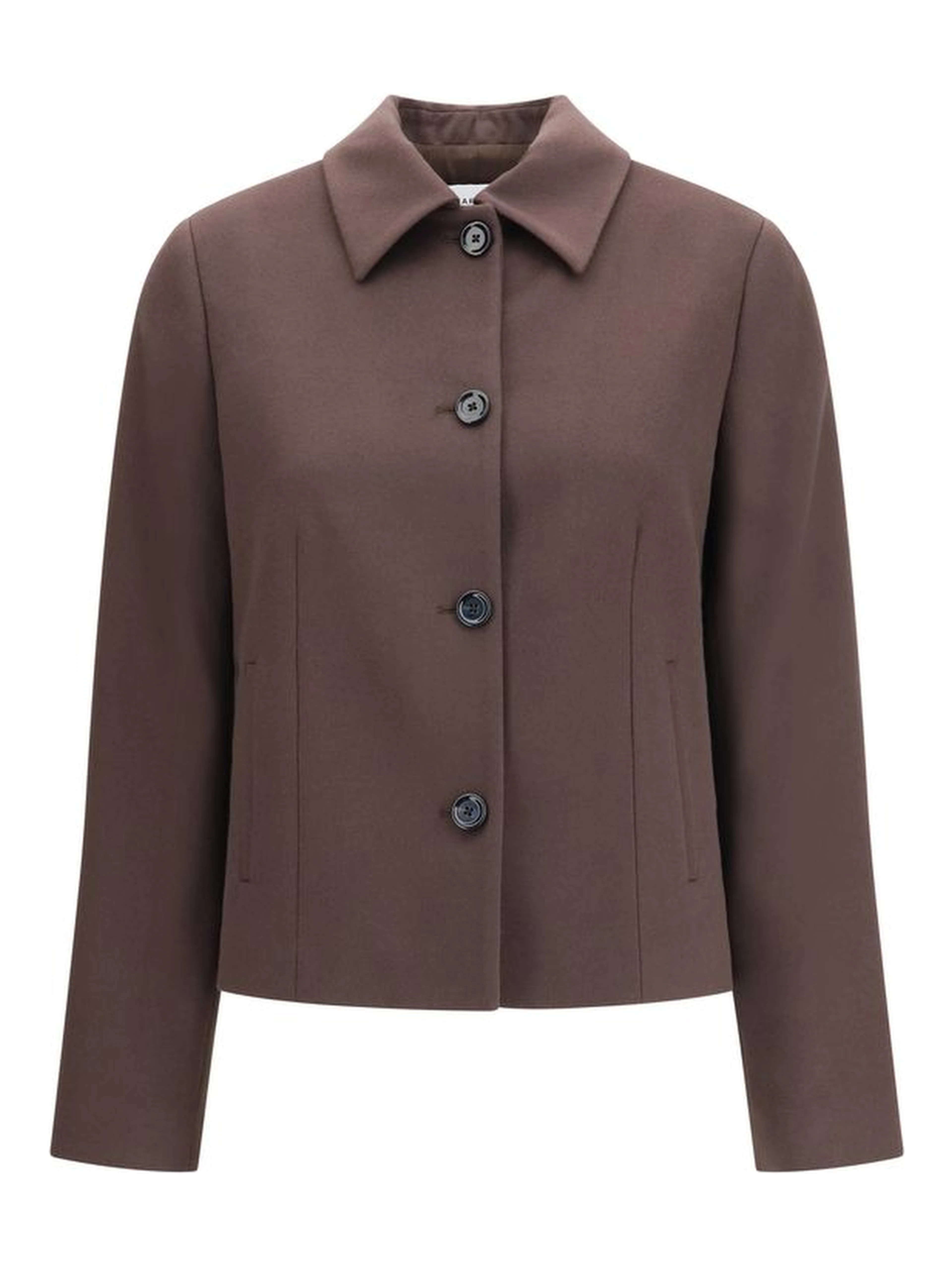 Brown Wool Oves Aries Full-Length Jacket