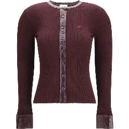 Bordeaux Viscose Cardigan