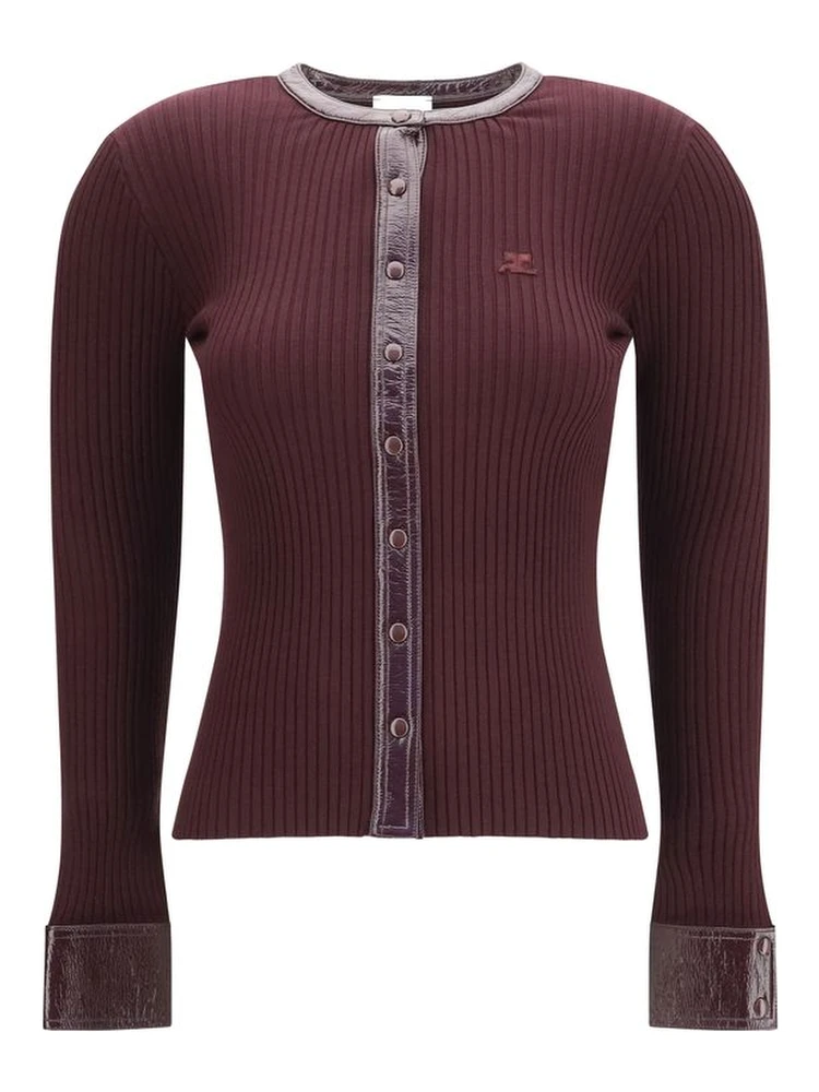 Bordeaux Viscose Cardigan