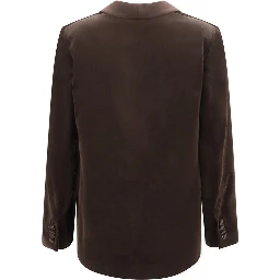 Brown Cotton Blazer