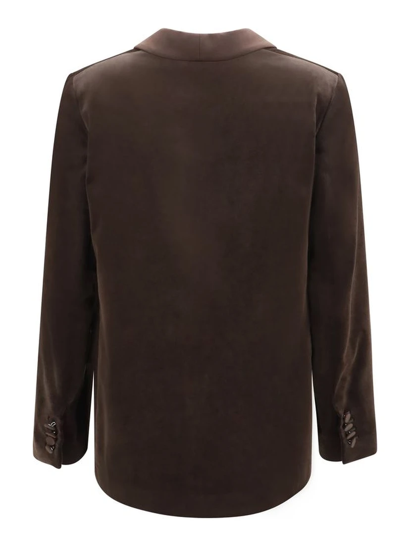 Brown Cotton Blazer