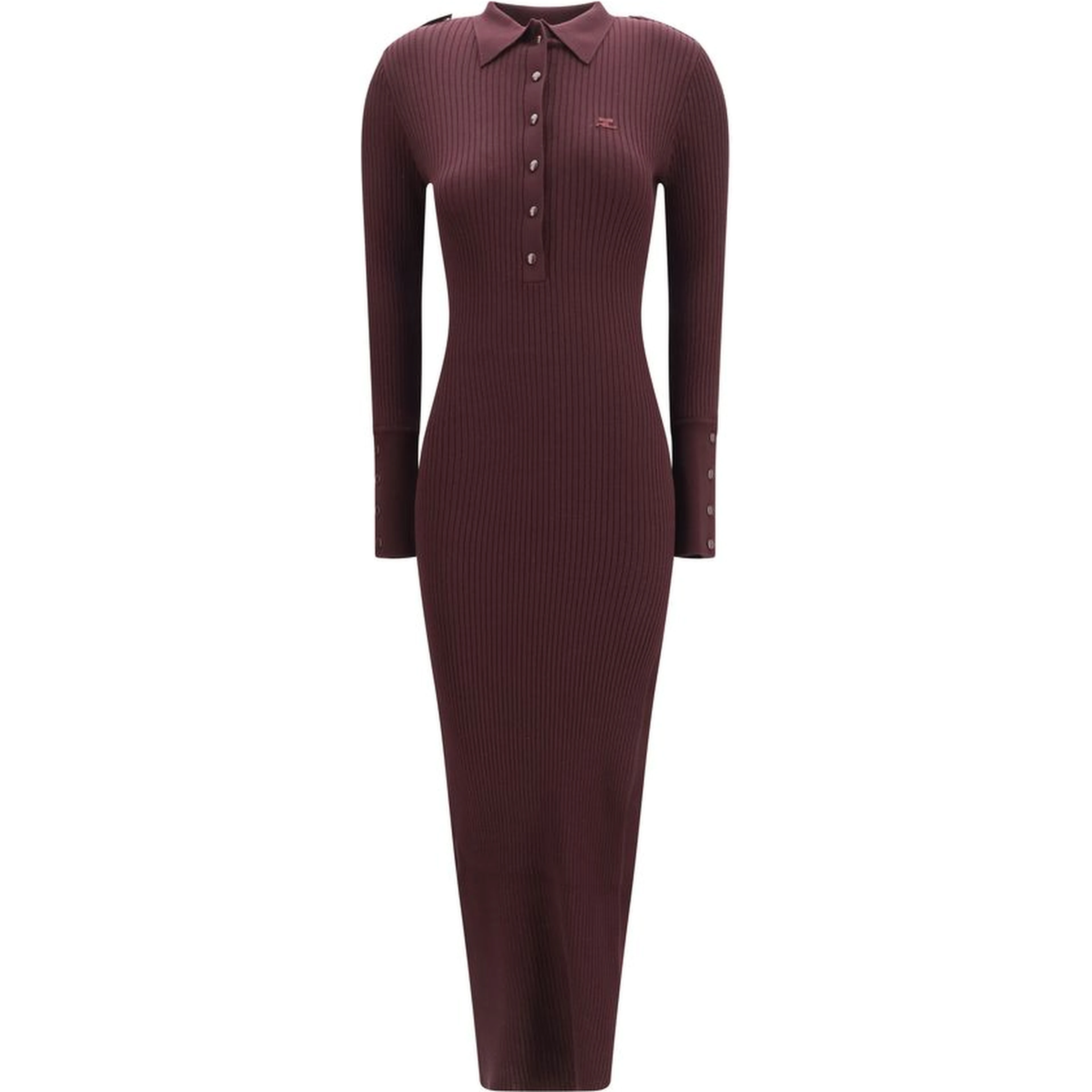Purple Viscose Long Dress