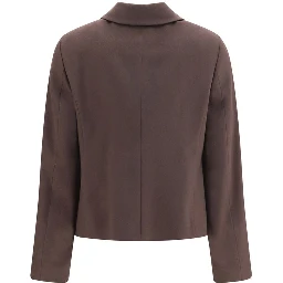 Brown Wool Oves Aries Full-Length Jacket