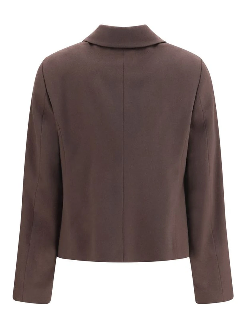 Brown Wool Oves Aries Full-Length Jacket