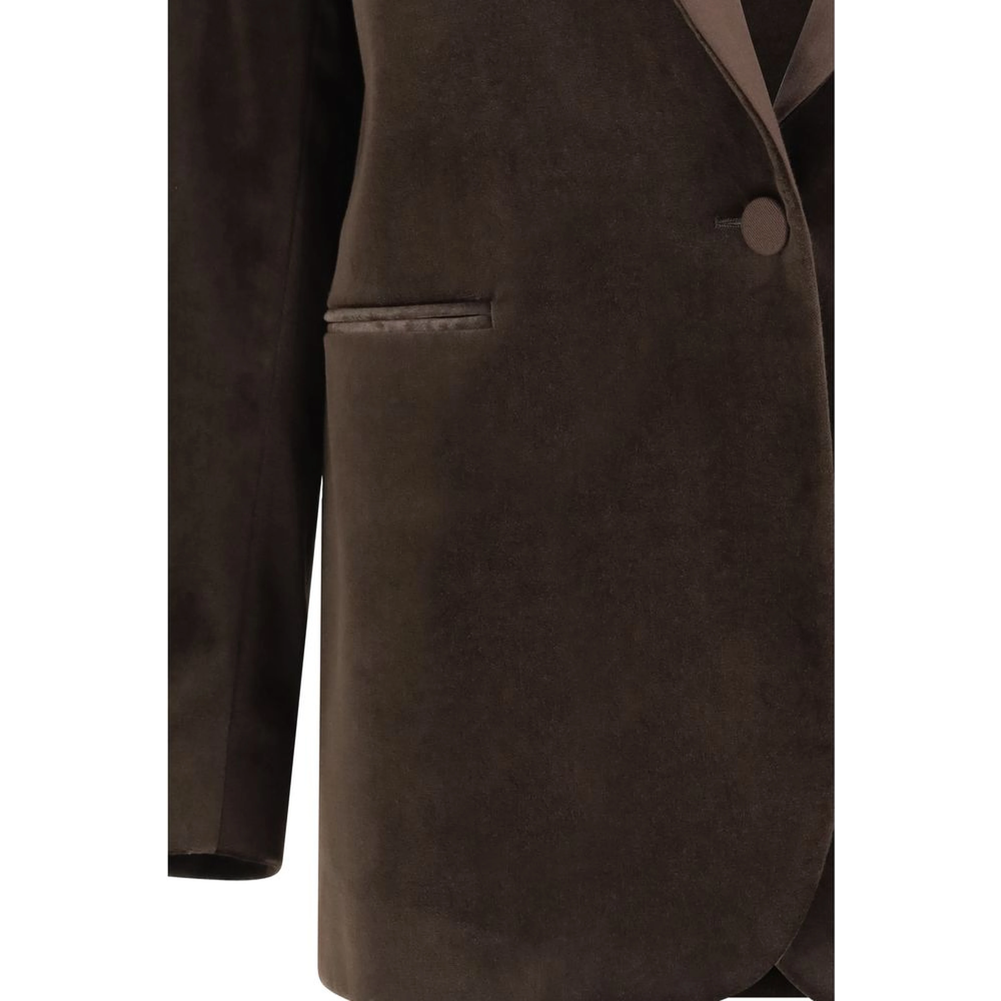 Brown Cotton Blazer